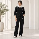 ست سویشرت و شلوار زنانه اویشو ترک مشکی - تصویر 2